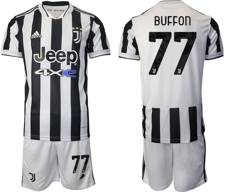 Men 2021-2022 Club Juventus home white #77 Adidas Soccer Jerseys->customized soccer jersey->Custom Jersey